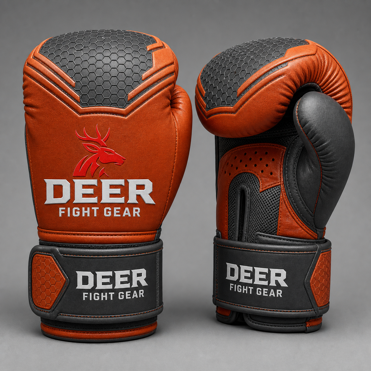 Burnt Orange Charcoal Honeycomb Gloves