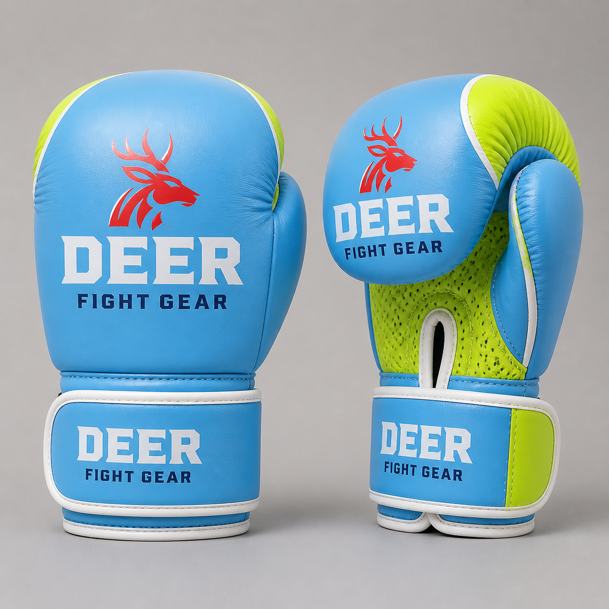 Kids Sky Blue Lime Club Gloves