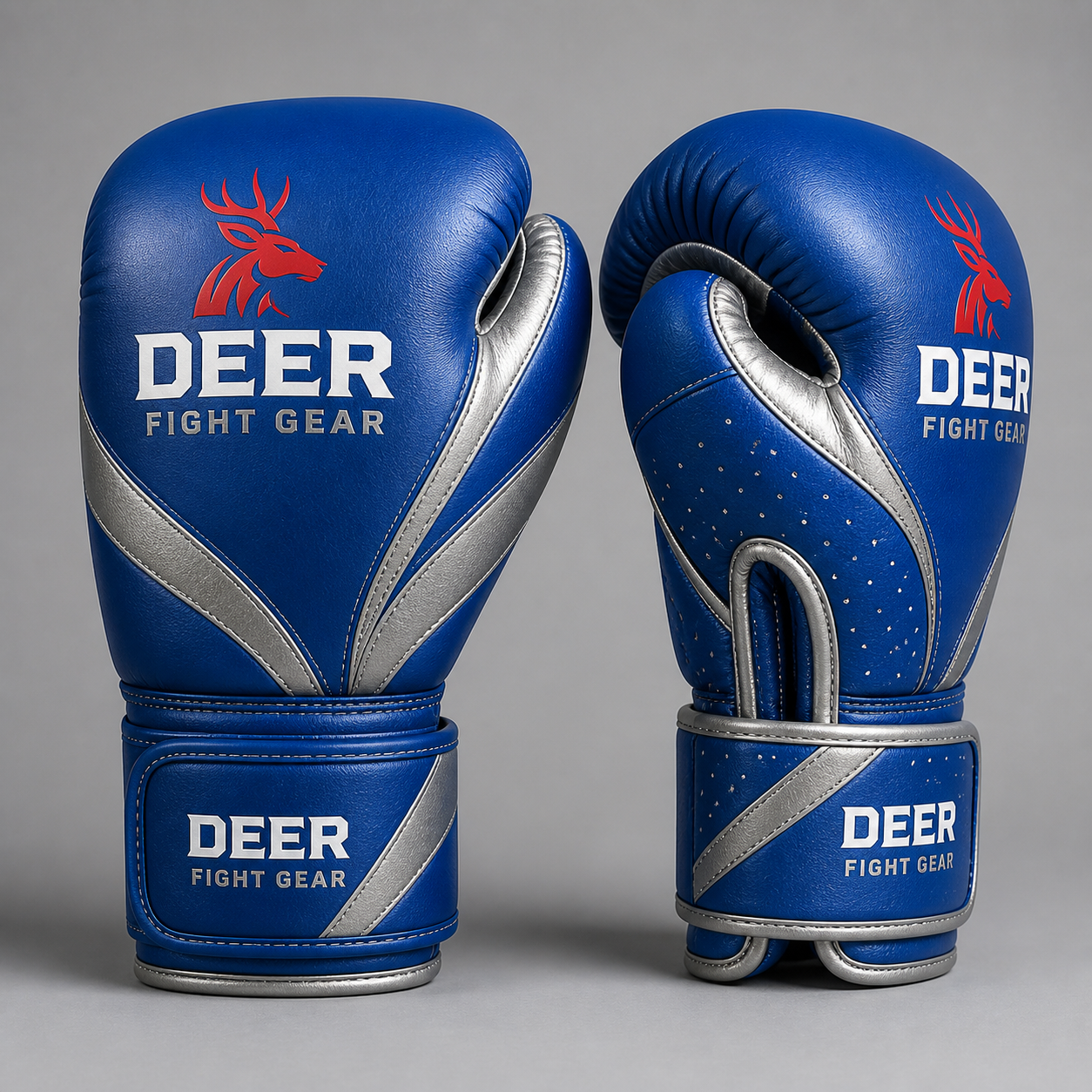 Royal Blue Silver Velocity Training Gloves