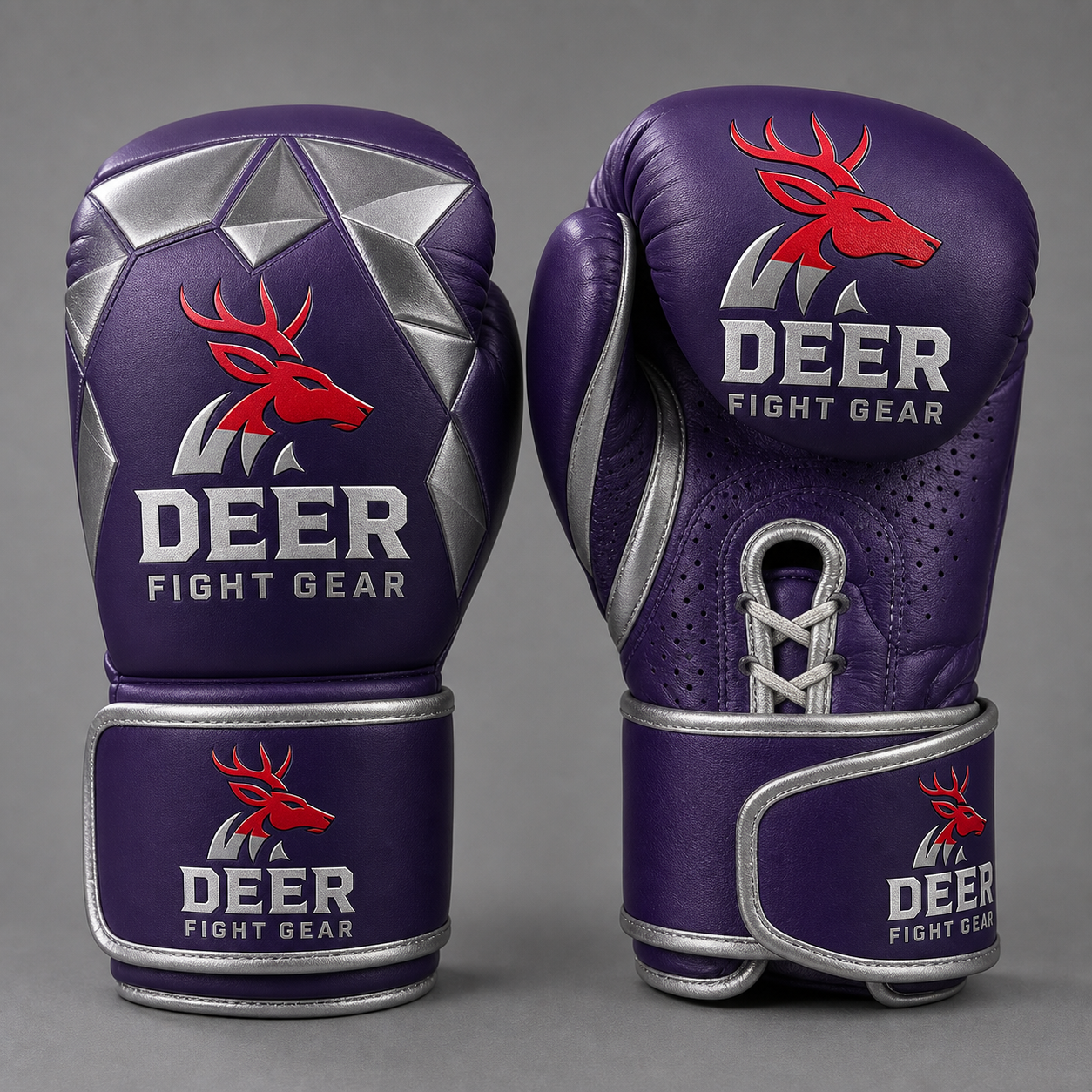Violet Silver Prism Hybrid Gloves