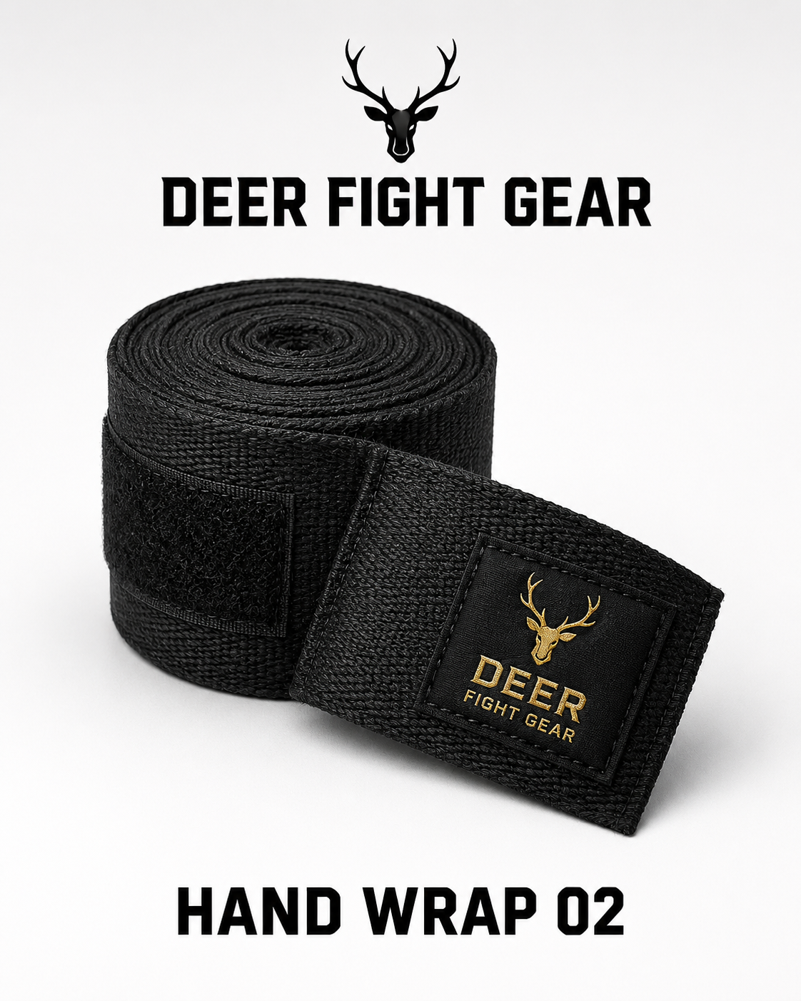 Stealth Black Boxing Hand Wraps