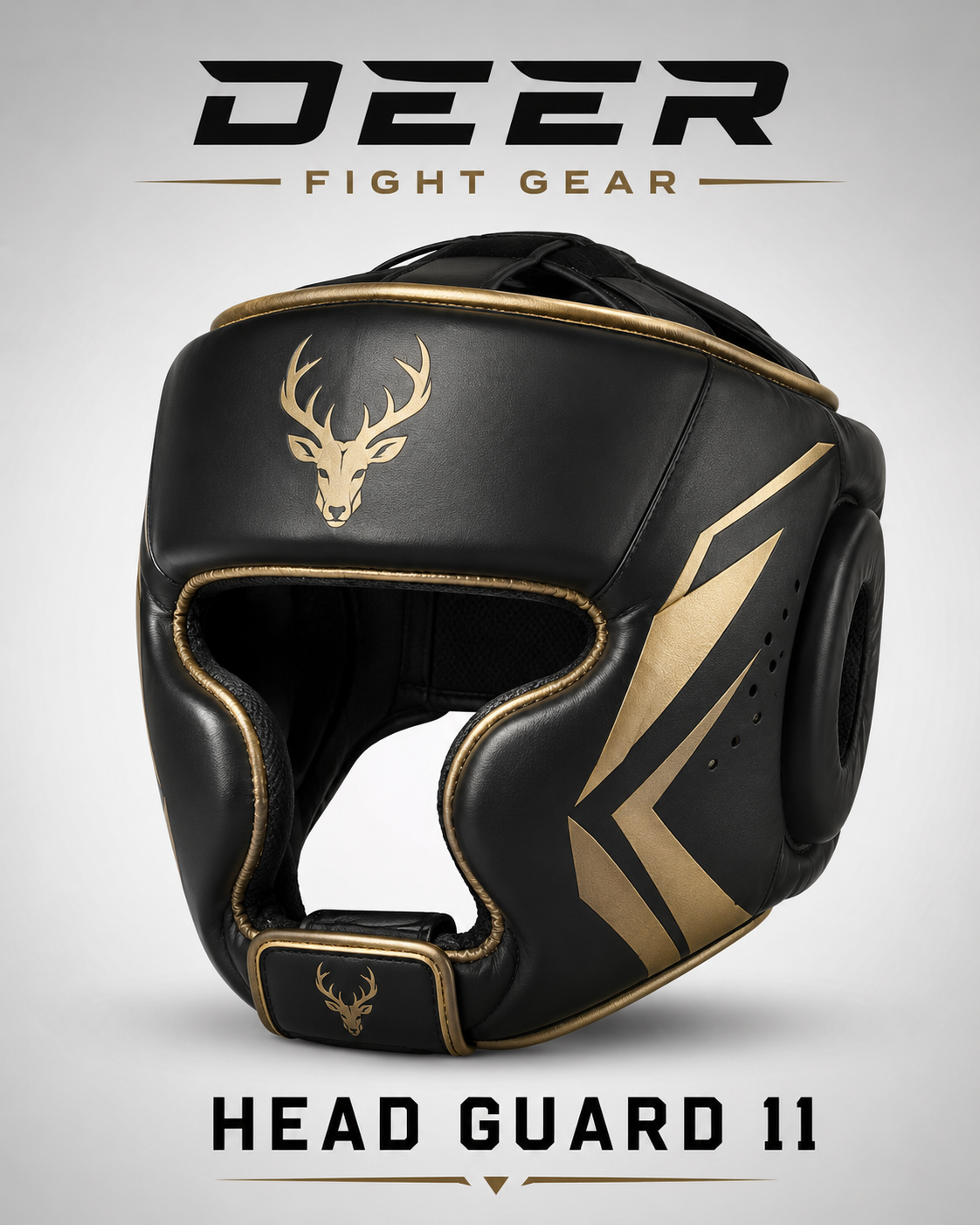 Black Gold Open Face Pro Head Guard