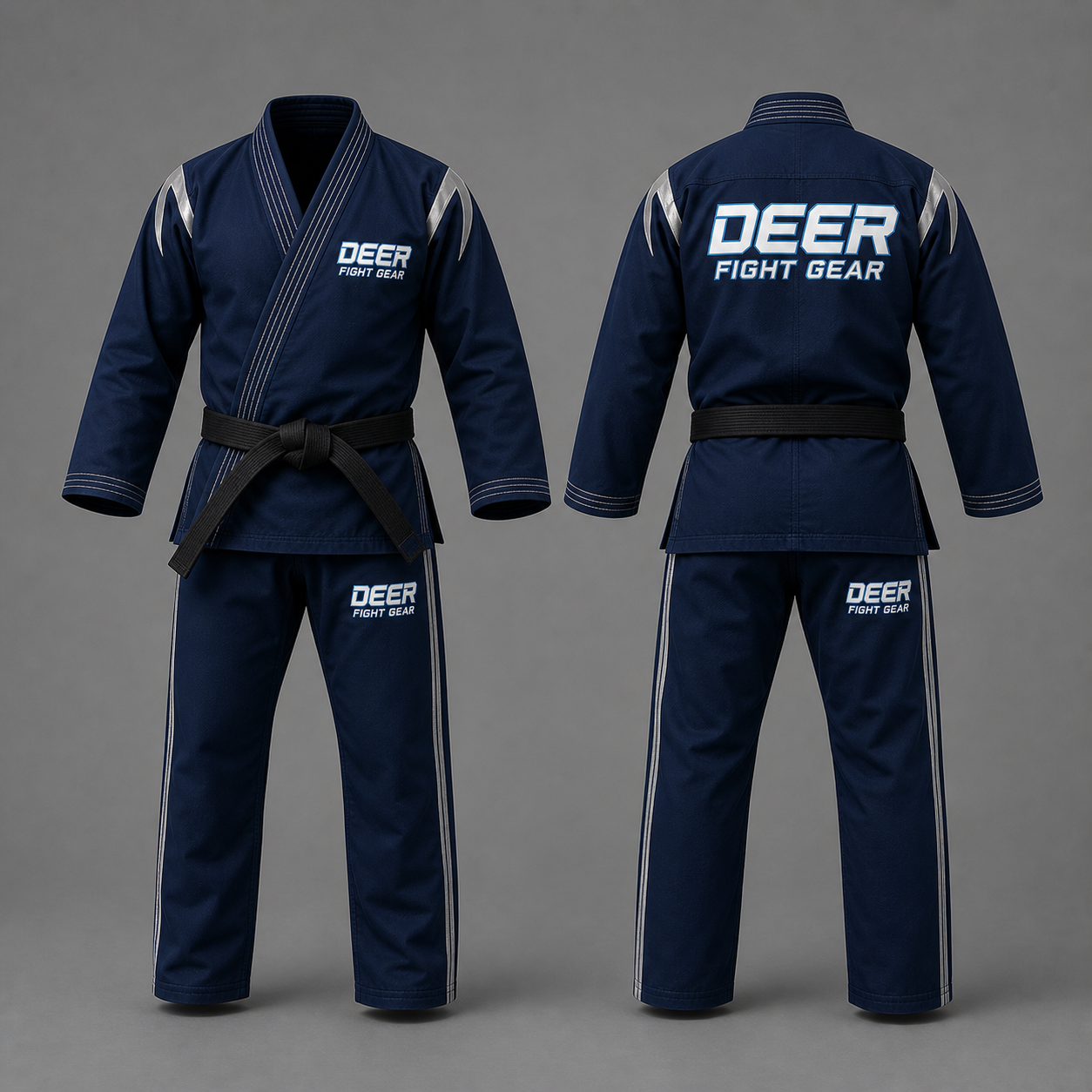 Elite Navy Silver Karate Gi