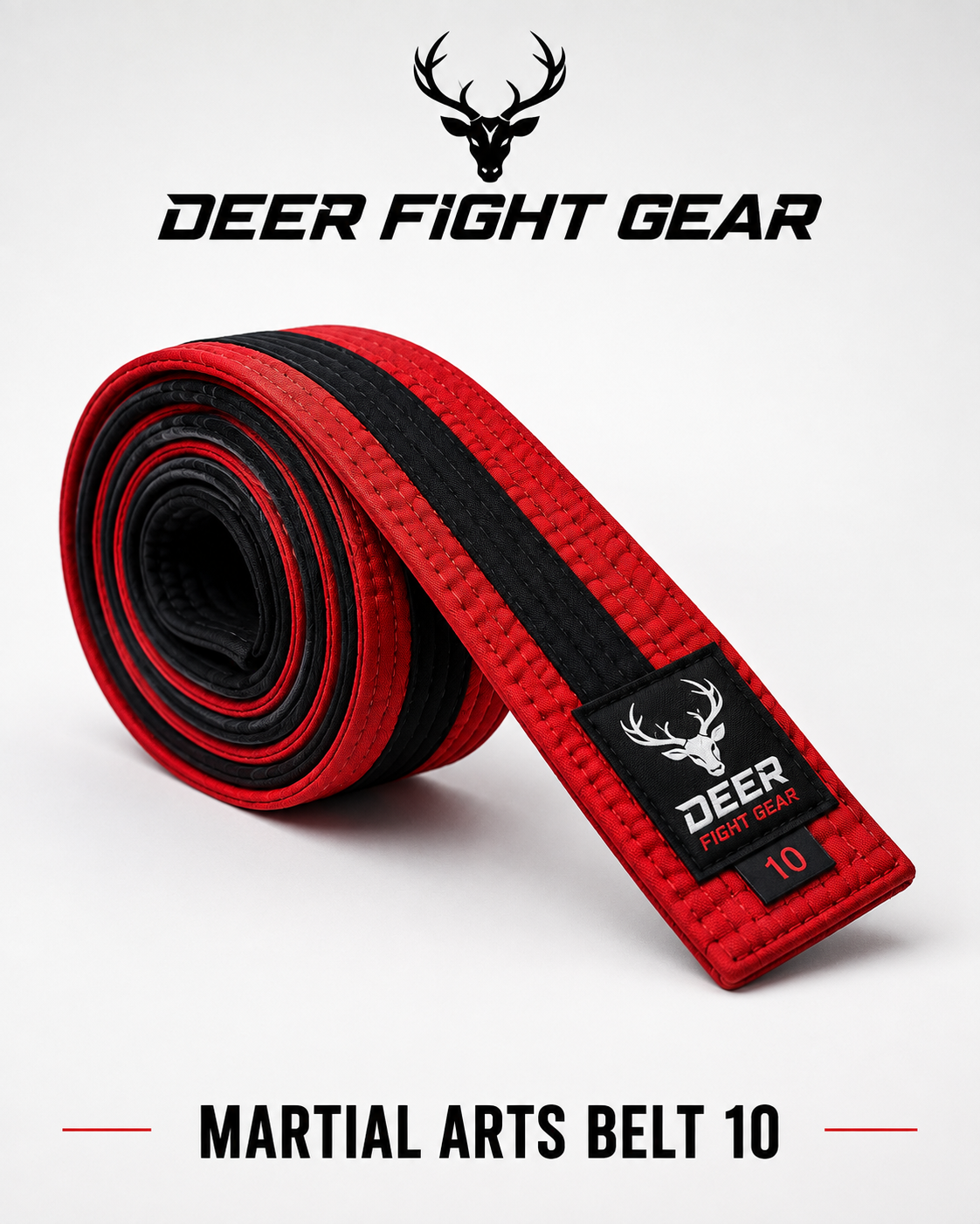 Red Black Master Martial Arts Belt