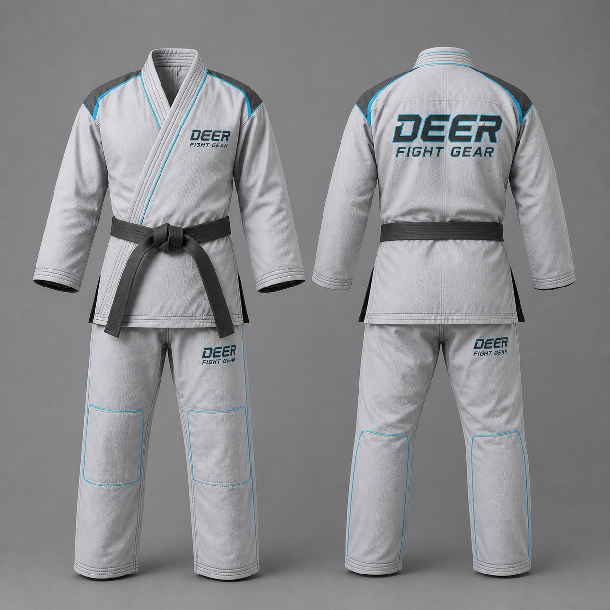 Silver Gray Custom Martial Arts Suit