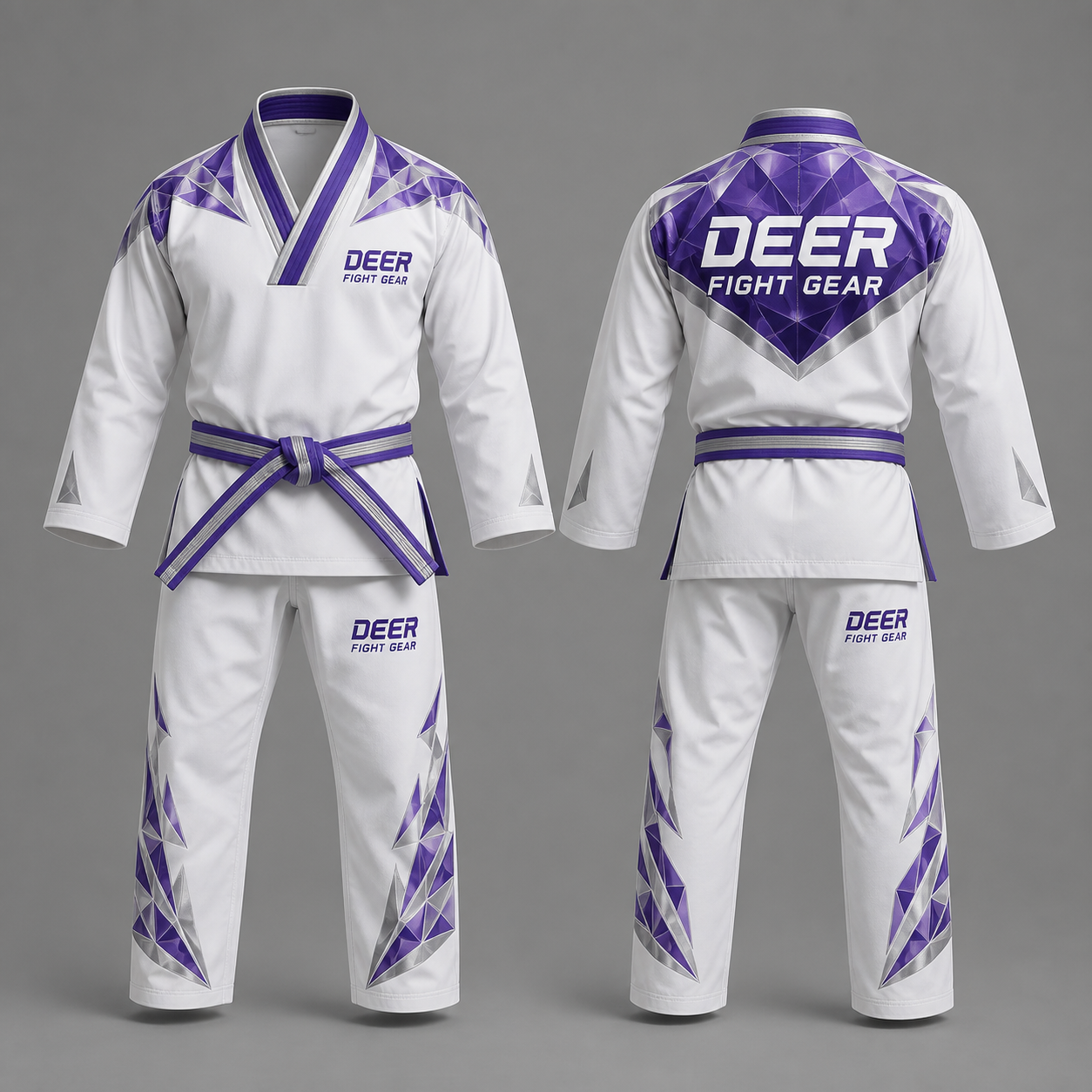 White Purple Silver Prism Dobok
