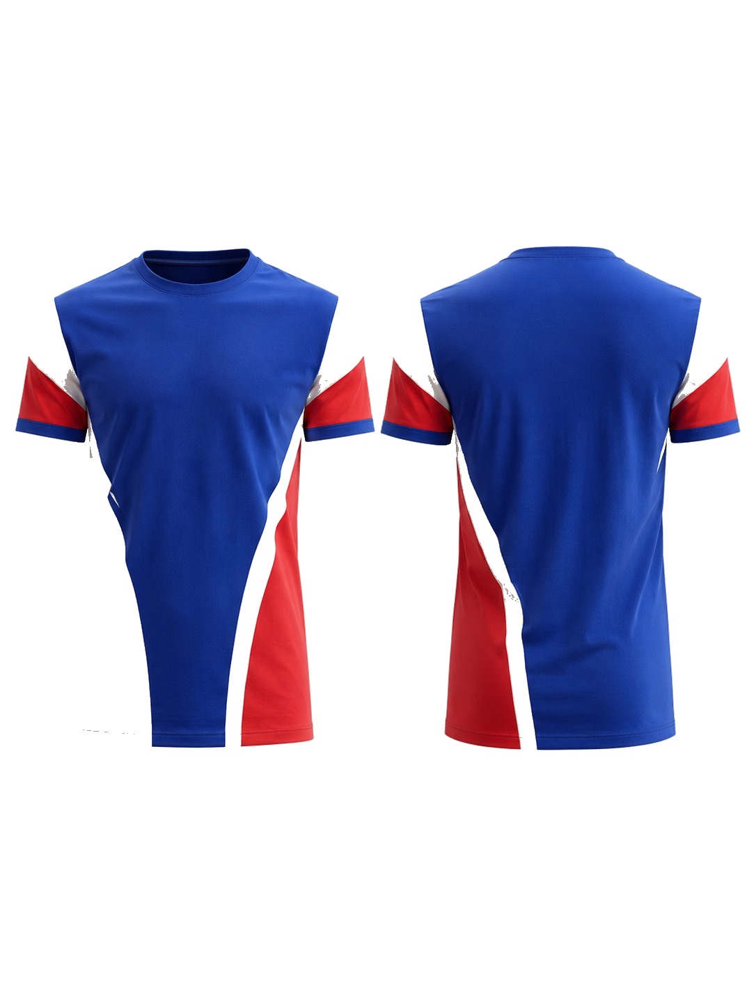 Custom T-Shirts Royal Blue Red White T-Shirt manufactured by Deer Fight Gear