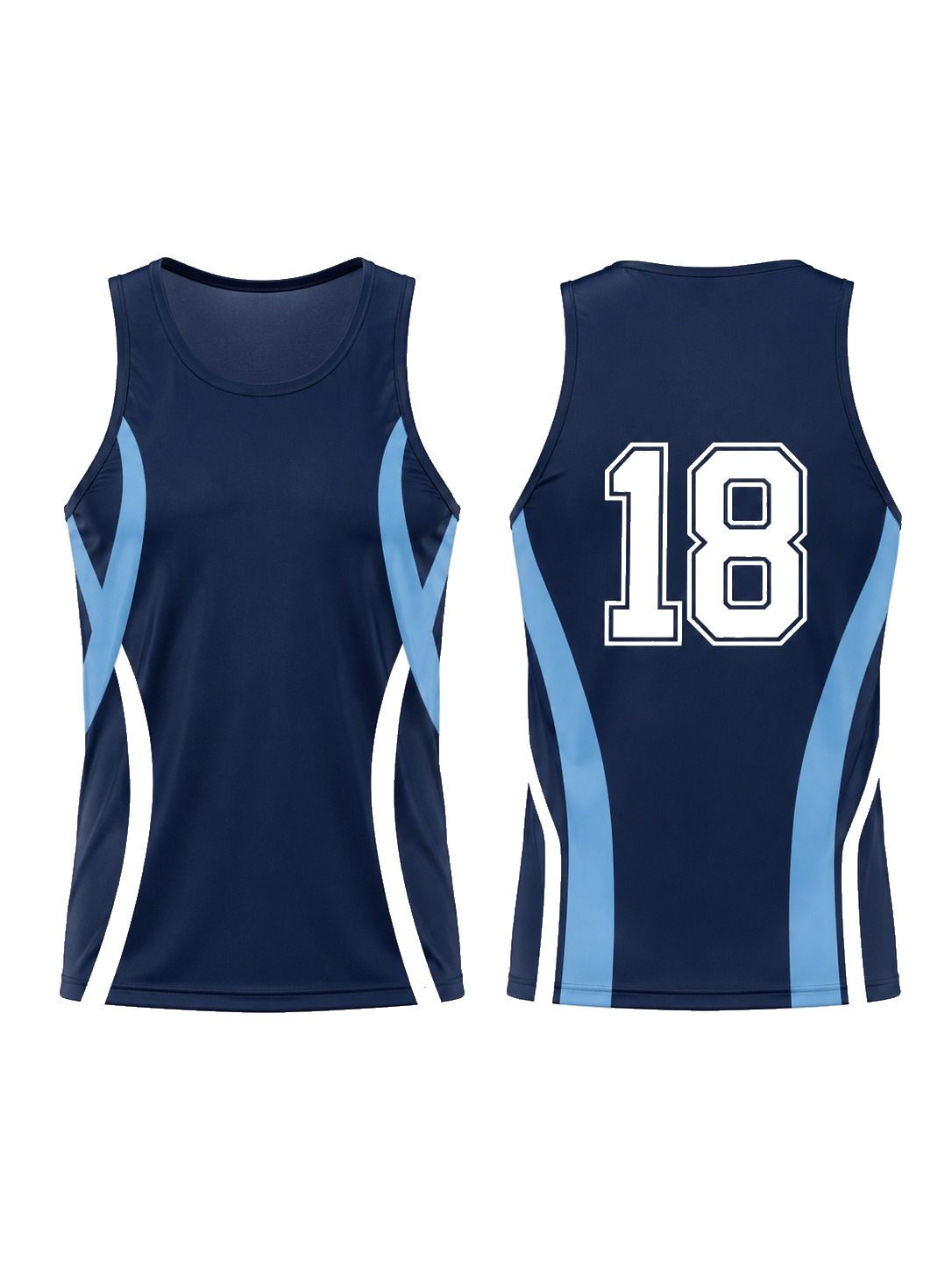Custom Tank Tops Navy Sky Tank Top manufactured by Deer Fight Gear