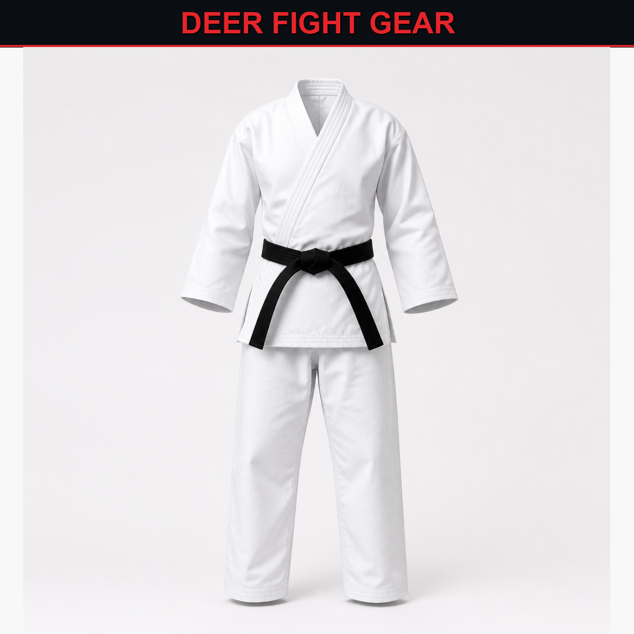 Pro White Martial Arts Suit unbranded view